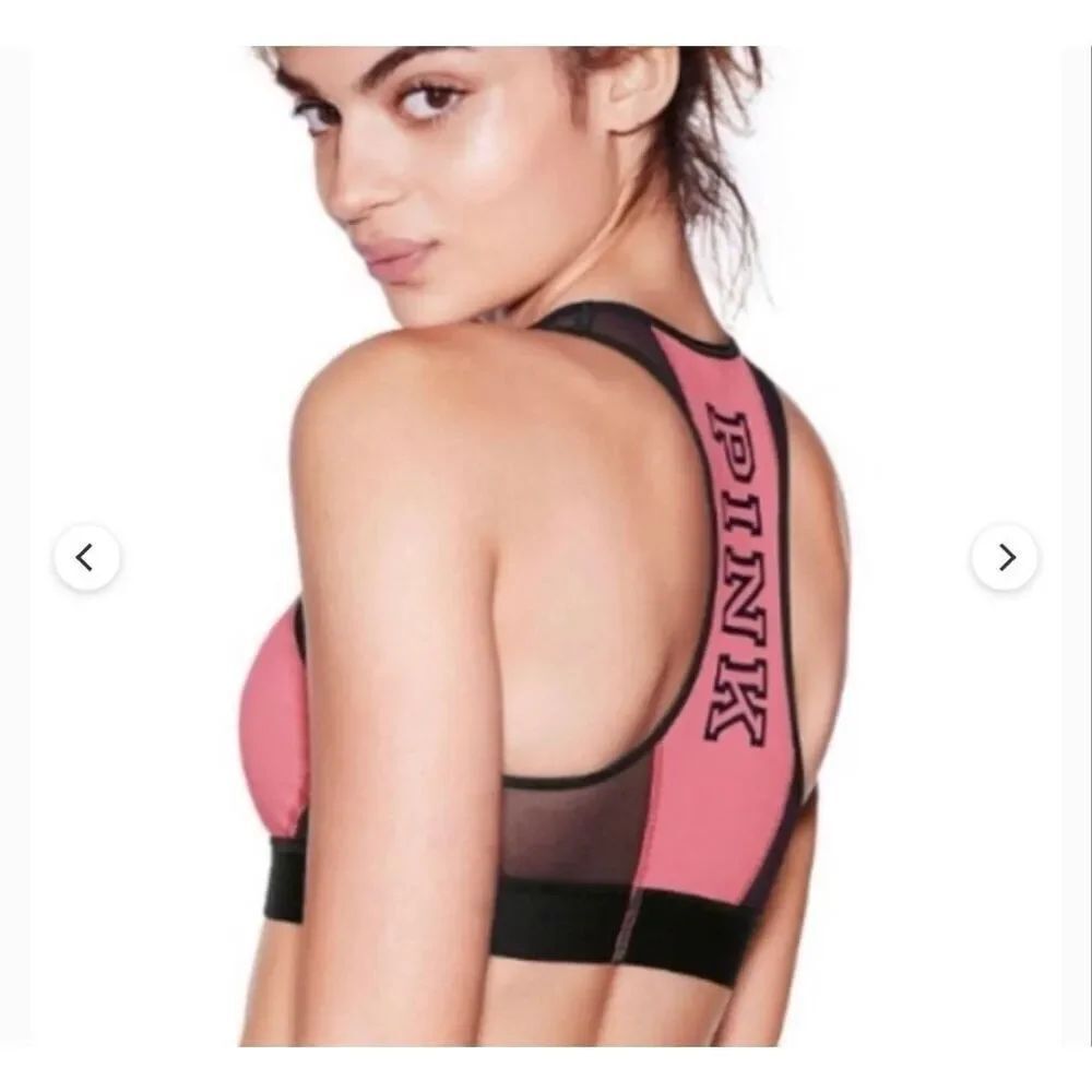 Pink Victoria’s Secret sport crop top size small